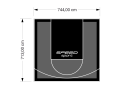 53M2/713X744CM GRAFITOWO-CZARNE BOISKO DO KOSZYKÓWKI SPEEDSPORT HEXA POWER PRO