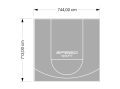 53M2/713X744CM SZARE BOISKO DO KOSZYKÓWKI SPEEDSPORT HEXA POWER PRO