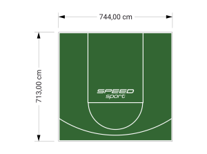 53M2/713X744CM ZIELONE BOISKO DO KOSZYKÓWKI SPEEDSPORT HEXA POWER PRO