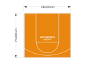 53M2/713X744CM POMARAŃCZOWE BOISKO DO KOSZYKÓWKI SPEEDSPORT HEXA POWER PRO