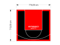 55M2/713X774CM CZARNO-CZERWONE BOISKO DO KOSZYKÓWKI SPEEDSPORT HEXA POWER PRO