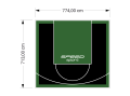 55M2/713X774CM CZARNO-ZIELONE BOISKO DO KOSZYKÓWKI SPEEDSPORT HEXA POWER PRO