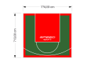 55M2/713X774CM ZIELONO-CZERWONE BOISKO DO KOSZYKÓWKI SPEEDSPORT HEXA POWER PRO