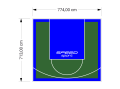 55M2/713X774CM ZIELONO-NIEBIESKIE BOISKO DO KOSZYKÓWKI SPEEDSPORT HEXA POWER PRO