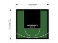55M2/713X774CM ZIELONO-CZARNE BOISKO DO KOSZYKÓWKI SPEEDSPORT HEXA POWER PRO