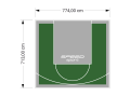 55M2/713X774CM ZIELONO-SZARE BOISKO DO KOSZYKÓWKI SPEEDSPORT HEXA POWER PRO