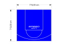 55M2/713X774CM NIEBIESKIE BOISKO DO KOSZYKÓWKI SPEEDSPORT HEXA POWER PRO