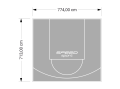 55M2/713X774CM SZARE BOISKO DO KOSZYKÓWKI SPEEDSPORT HEXA POWER PRO