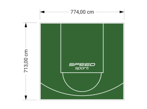 55M2/713X774CM ZIELONE BOISKO DO KOSZYKÓWKI SPEEDSPORT HEXA POWER PRO