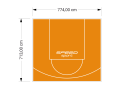 55M2/713X774CM POMARAŃCZOWE BOISKO DO KOSZYKÓWKI SPEEDSPORT HEXA POWER PRO