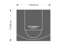 55M2/713X774CM GRAFITOWE BOISKO DO KOSZYKÓWKI SPEEDSPORT HEXA POWER PRO