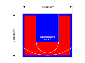57M2/713X804CM CZERWONO-NIEBIESKIE BOISKO DO KOSZYKÓWKI SPEEDSPORT HEXA POWER PRO