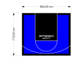 57M2/713X804CM NIEBIESKO-CZARNE BOISKO DO KOSZYKÓWKI SPEEDSPORT HEXA POWER PRO
