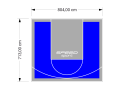 57M2/713X804CM NIEBIESKO-SZARE BOISKO DO KOSZYKÓWKI SPEEDSPORT HEXA POWER PRO