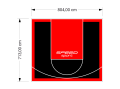 57M2/713X804CM CZARNO-CZERWONE BOISKO DO KOSZYKÓWKI SPEEDSPORT HEXA POWER PRO