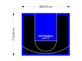 57M2/713X804CM CZARNO-NIEBIESKIE BOISKO DO KOSZYKÓWKI SPEEDSPORT HEXA POWER PRO