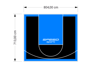 57M2/713X804CM CZARNO-BŁĘKITNE BOISKO DO KOSZYKÓWKI SPEEDSPORT HEXA POWER PRO