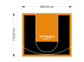 57M2/713X804CM CZARNO-POMARAŃCZOWE BOISKO DO KOSZYKÓWKI SPEEDSPORT HEXA POWER PRO