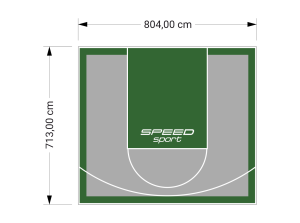 57M2/713X804CM SZARO-ZIELONE BOISKO DO KOSZYKÓWKI SPEEDSPORT HEXA POWER PRO