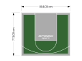57M2/713X804CM ZIELONO-SZARE BOISKO DO KOSZYKÓWKI SPEEDSPORT HEXA POWER PRO