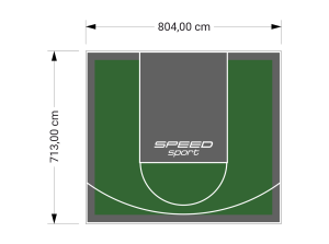 57M2/713X804CM ZIELONO-GRAFITOWE BOISKO DO KOSZYKÓWKI SPEEDSPORT HEXA POWER PRO