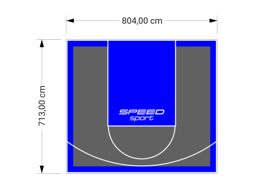 57M2/713X804CM GRAFITOWO-NIEBIESKIE BOISKO DO KOSZYKÓWKI SPEEDSPORT HEXA POWER PRO