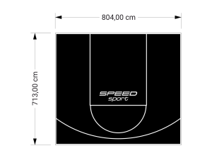 57M2/713X804CM CZARNE BOISKO DO KOSZYKÓWKI SPEEDSPORT HEXA POWER PRO
