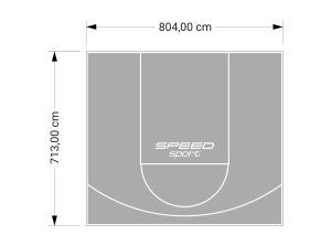 57M2/713X804CM SZARE BOISKO DO KOSZYKÓWKI SPEEDSPORT HEXA POWER PRO