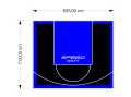 60M2/713X835CM CZARNO-NIEBIESKIE BOISKO DO KOSZYKÓWKI SPEEDSPORT HEXA POWER PRO