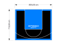 60M2/713X835CM CZARNO-BŁĘKITNE BOISKO DO KOSZYKÓWKI SPEEDSPORT HEXA POWER PRO