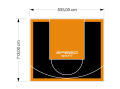 60M2/713X835CM CZARNO-POMARAŃCZOWE BOISKO DO KOSZYKÓWKI SPEEDSPORT HEXA POWER PRO
