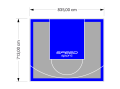 60M2/713X835CM SZARO-NIEBIESKIE BOISKO DO KOSZYKÓWKI SPEEDSPORT HEXA POWER PRO