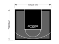 60M2/713X835CM GRAFITOWO-CZARNE BOISKO DO KOSZYKÓWKI SPEEDSPORT HEXA POWER PRO