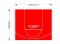 60M2/713X835CM CZERWONE BOISKO DO KOSZYKÓWKI SPEEDSPORT HEXA POWER PRO