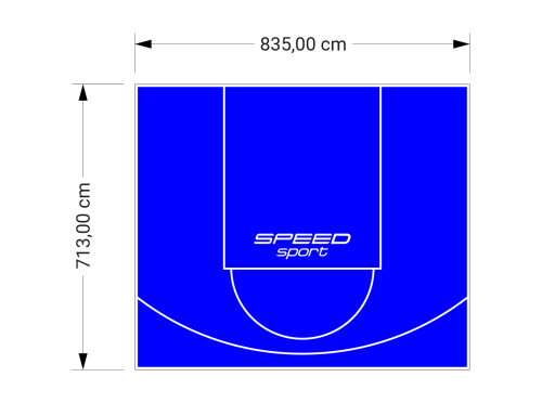60M2/713X835CM NIEBIESKIE BOISKO DO KOSZYKÓWKI SPEEDSPORT HEXA POWER PRO