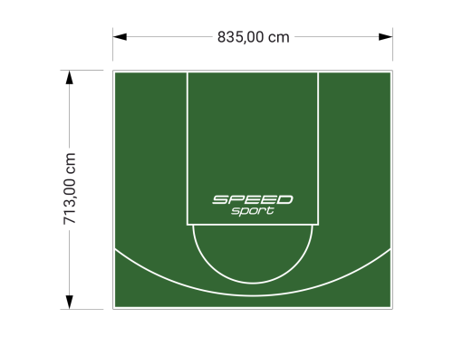 60M2/713X835CM ZIELONE BOISKO DO KOSZYKÓWKI SPEEDSPORT HEXA POWER PRO