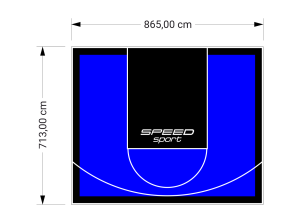 62M2/713X865CM NIEBIESKO-CZARNE BOISKO DO KOSZYKÓWKI SPEEDSPORT HEXA POWER PRO