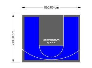 62M2/713X865CM NIEBIESKO-GRAFITOWE BOISKO DO KOSZYKÓWKI SPEEDSPORT HEXA POWER PRO