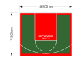 62M2/713X865CM ZIELONO-CZERWONE BOISKO DO KOSZYKÓWKI SPEEDSPORT HEXA POWER PRO