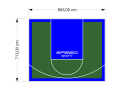 62M2/713X865CM ZIELONO-NIEBIESKIE BOISKO DO KOSZYKÓWKI SPEEDSPORT HEXA POWER PRO