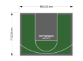 62M2/713X865CM ZIELONO-GRAFITOWE BOISKO DO KOSZYKÓWKI SPEEDSPORT HEXA POWER PRO