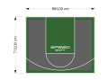 62M2/713X865CM GRAFITOWO-ZIELONE BOISKO DO KOSZYKÓWKI SPEEDSPORT HEXA POWER PRO