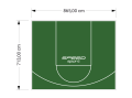 62M2/713X865CM ZIELONE BOISKO DO KOSZYKÓWKI SPEEDSPORT HEXA POWER PRO