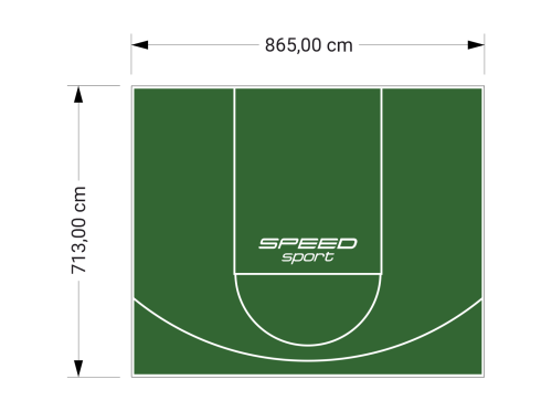 62M2/713X865CM ZIELONE BOISKO DO KOSZYKÓWKI SPEEDSPORT HEXA POWER PRO