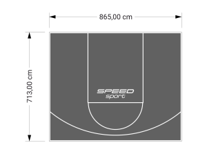 62M2/713X865CM GRAFITOWE BOISKO DO KOSZYKÓWKI SPEEDSPORT HEXA POWER PRO