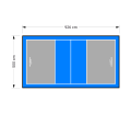 46M2/926x500CM SZARO-BŁĘKITNE BOISKO DO SIATKÓWKI SPEEDSPORT HEXA POWER PRO