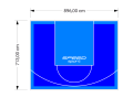 64M2/713X896CM NIEBIESKO-BŁĘKITNE BOISKO DO KOSZYKÓWKI SPEEDSPORT HEXA POWER PRO
