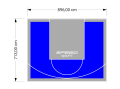 64M2/713X896CM NIEBIESKO-SZARE BOISKO DO KOSZYKÓWKI SPEEDSPORT HEXA POWER PRO