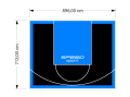 64M2/713X896CM CZARNO-BŁĘKITNE BOISKO DO KOSZYKÓWKI SPEEDSPORT HEXA POWER PRO